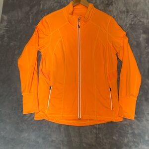 Tangerine Women's Bright Orange Zip-up Jacket Size XL